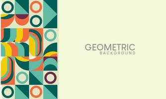 Fondo de patrón geométrico bauhaus. Diseño elegante y minimalista. estilo retro para pancarta, afiche, venta, página de inicio vector