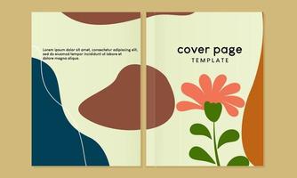 Trendy covers set. cartoon floral design. For notebooks, planners, brochures, diary, books, catalogs etc. Vector illustration.
