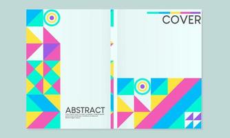 set of retro geometric cover designs. Bauhaus shape abstract background. for the design of magazines, books, catalogs, annuals, journals vector