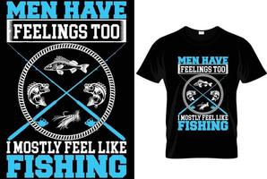 vector de pesca y camiseta de tipografía