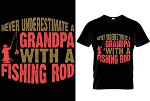 fishing vector and typography t shirt