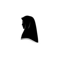 Ilustración de vector de logotipo de silueta de hijab