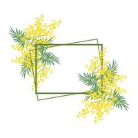 Frame with flower vector