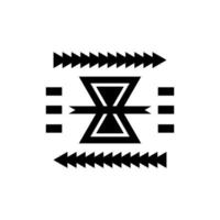 Black Ethnic Geometric Pattern vector
