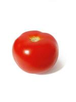 tomate fresco rojo sobre fondo blanco. ingredientes para cocinar.