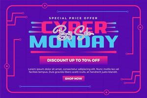 Cyber Monday background design template vector