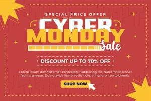 Cyber Monday background design template vector