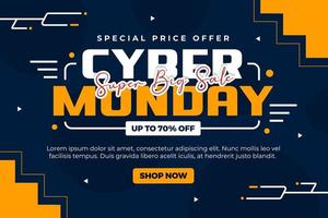 Cyber Monday background design template vector