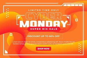 Cyber Monday background design template vector