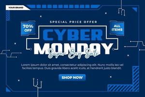 Cyber Monday background design template vector