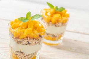 mango yogurt with granola photo