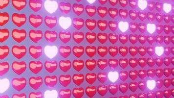 3D Render, Valentine's Day Hearts Background. Copy space romantic background photo