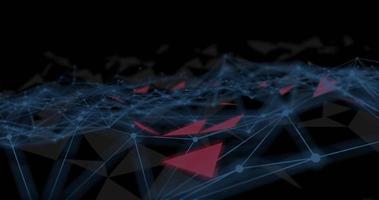 Digital plexus wave triangulation shapes, Abstract Polygon background computer networks, Abstract geometric technology photo