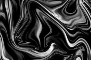 onda licuada abstracta, mármol blanco y negro, fondo de textura de patrón de mármol de lujo. foto