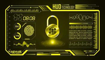 Modern HUD Technology Screen Background vector