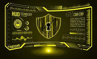 Modern HUD Technology Screen Padlock Background vector