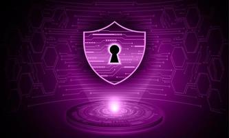 Modern Cybersecurity Technology Background with lock vector