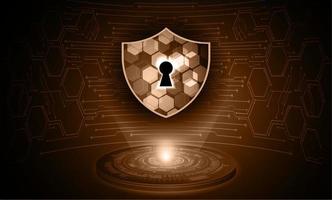 Modern Cybersecurity Technology Background with lock vector