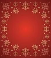 tarjeta de fondo de año nuevo con copo de nieve, rojo vector