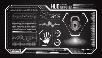 Modern HUD Technology Screen Background vector