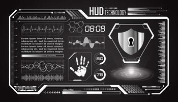 Modern HUD Technology Screen Background vector