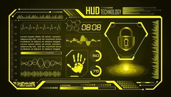 Modern HUD Technology Screen Background vector