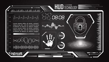 Modern HUD Technology Screen Background vector