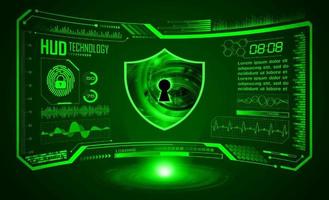 Modern HUD Technology Screen Padlock Background vector