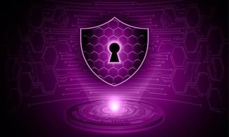 Modern Cybersecurity Technology Background with lock vector