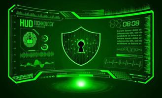 Modern HUD Technology Screen Padlock Background vector