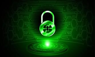 Modern Cybersecurity Technology Background with lock vector