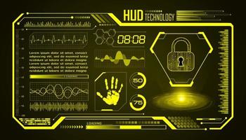 Modern HUD Technology Screen Background vector