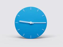 Minimal Clock time 9 15 o'clock or Nine fifteen on light pastel background 3d illustration photo