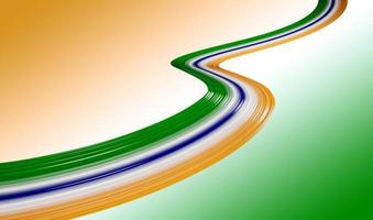 Indian flag wavy abstract background. 3d illustration photo