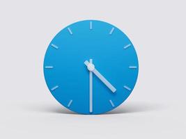 Minimal Clock time 4 30 o'clock or Four Thirty on light pastel background 3d illustration photo