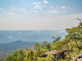 Beautiful scenery view from Phu Kradueng mountain national park in Loei City Thailand.Phu Kradueng mountain national park the famous Travel destination photo