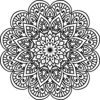 Circular Flower Mandala vector