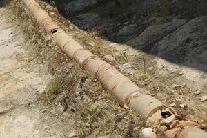 Water Pipe in Tripolis on the Meander Ancient City in Denizli, Turkiye photo