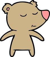 Vector bear character in cartoon style