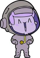 Vector astronaut character in cartoon style