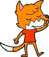 Vector fox character in cartoon style
