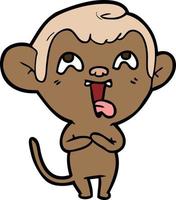 Vector monkey character in cartoon style