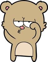 Vector bear character in cartoon style