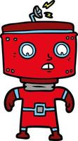 personaje de robot vectorial en estilo de dibujos animados vector