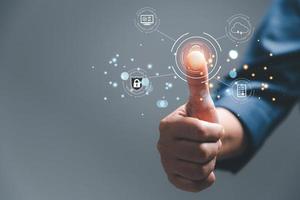 Digital transformation change management, internet of things. new technology bigdata and business process strategy, automate operation, customer service management, cloud computing, smart industry photo