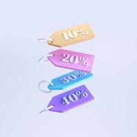 3d rendering coupon objects, Simple financial related icons photo