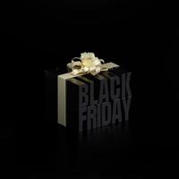 Fondo de venta de viernes negro de renderizado 3d. pancarta, afiche, podio sobre fondo negro. foto