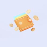 3d rendering coin objects, Simple financial related icons photo