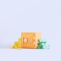 3d rendering coin objects, Simple financial related icons photo