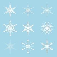 Christmas snowflake collection vector